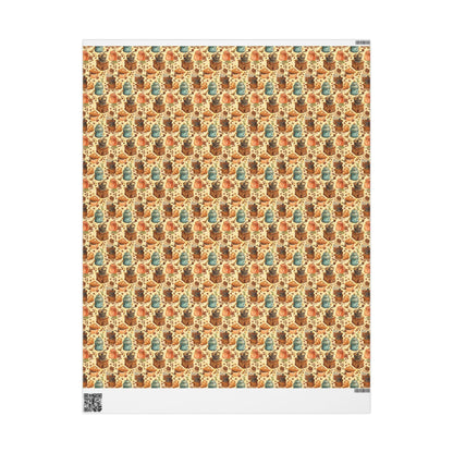 Coffee Wrapping Paper Premium Rustic | Watercolor Barista Gift Wrap | Coffee Lover Cozy Supplies #6