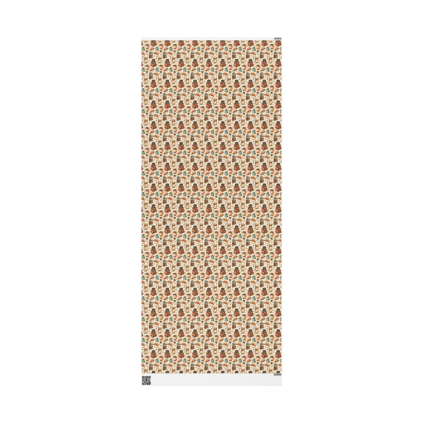 Watercolor Coffee Wrapping Paper: Rustic Barista Gift Wrap