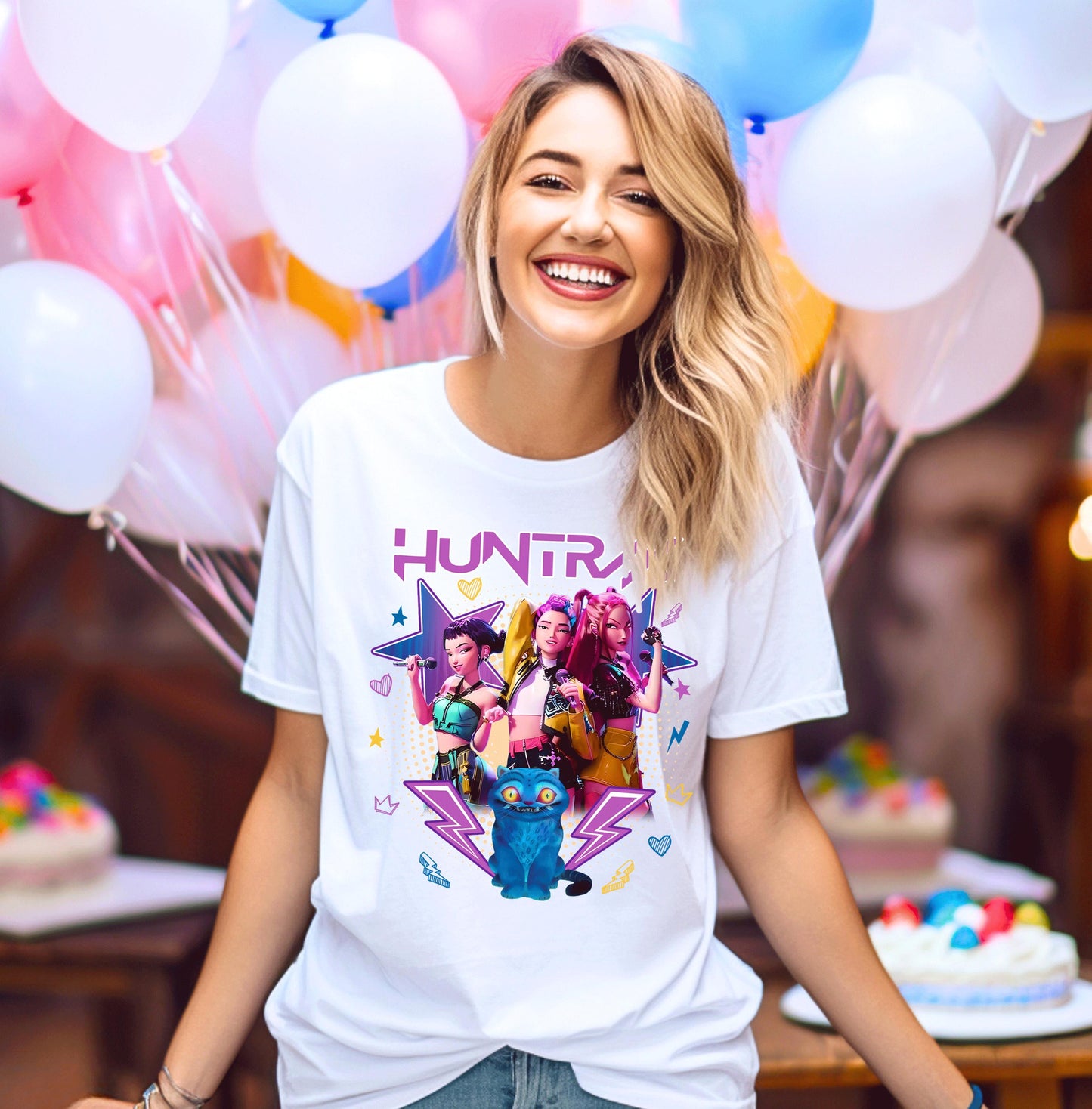 Huntrix T Shirt, Demon Hunters Shirt, Huntrix Girls T Shirt, Mira Rumi Joey Shirt, Demon Hunter Kids Shirt, Gift For Kpop Fan, Kpop Movie