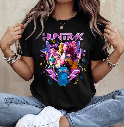 Huntrix T Shirt, Demon Hunters Shirt, Huntrix Girls T Shirt, Mira Rumi Joey Shirt, Demon Hunter Kids Shirt, Gift For Kpop Fan, Kpop Movie