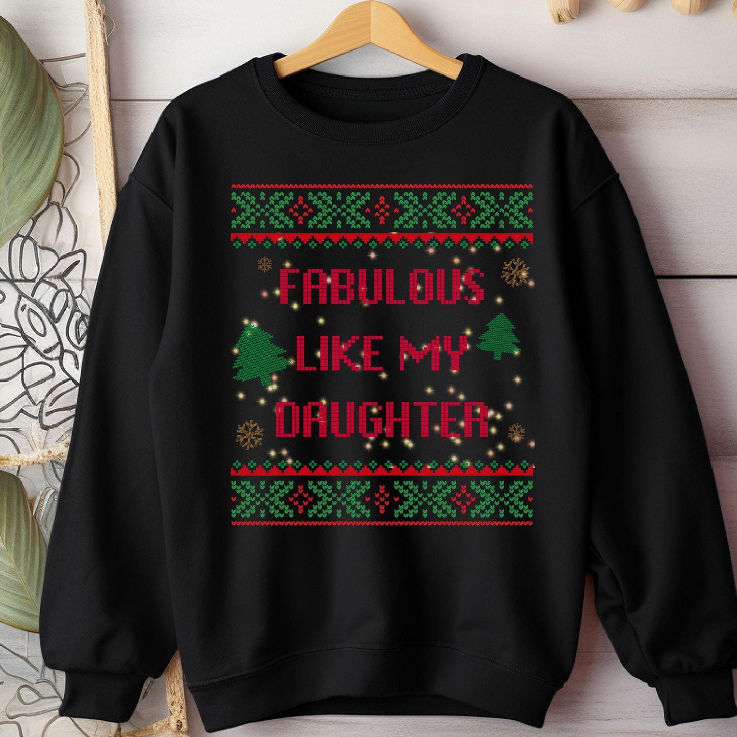 Dad Christmas Sweater Ugly Christmas Sweater Christmas Tree Shirt Secret Santa Gift Ideas Ugly Sweater Party Gift for Dad Merry and Bright