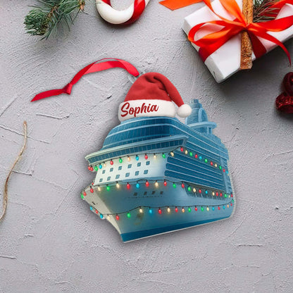 Cruise Flat 2D Ornament, Cruise Ship Ornament, Personalized Vacation Keepsake Ornament,Cruise Lover Gift Cruise Christmas Gift Family Cruise