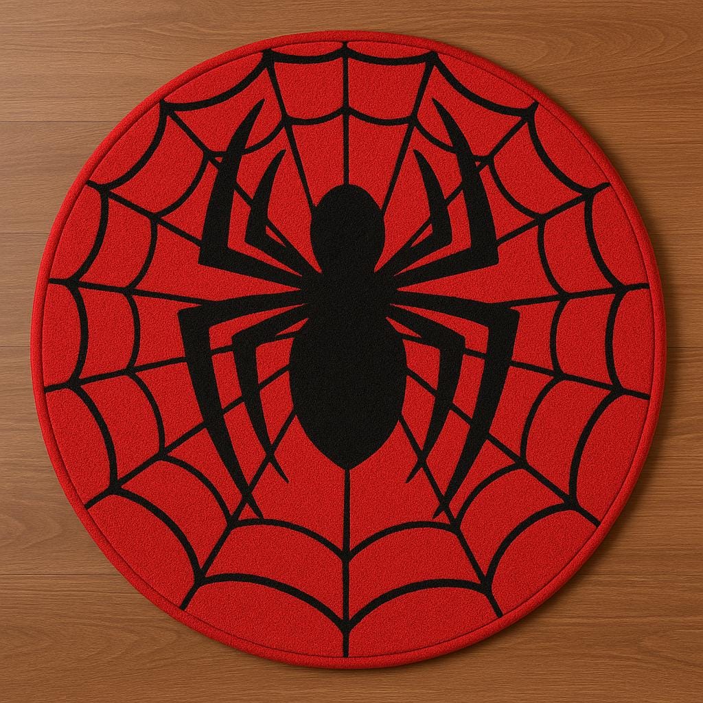 Spiderman Rug, Cartoon Rug, Boyroom Rug, Children Rugs,Gift For Him,Gift For Him,Spiderman Patterned Rug,Spider-Man,SpiderMan Rug,custom rug