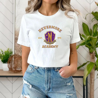 Nevermore Academy Sweatshirt: Gothic Wednesday Inspired Crewneck