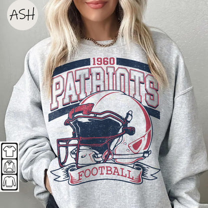 Vintage New England Football Fan Tshirt, New England Sweatshirt, New England Hoodie, Game day Football, Vintage Patriots Gift for Fans