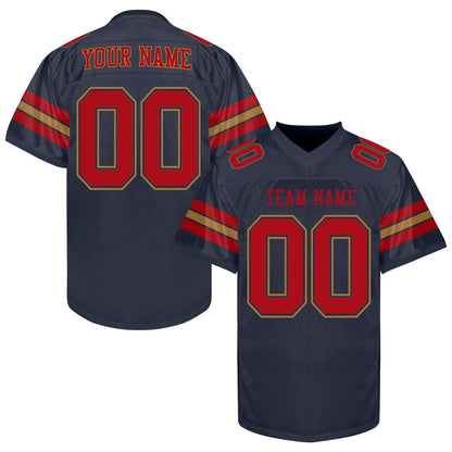 Custom Gold Black Football Jersey, Custom Gold White Football Jersey Men Women Youth Kid Game Training Shirt Football Lover Uniform Gift