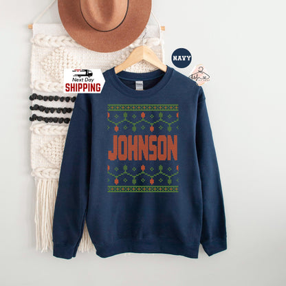 Custom Family Name Christmas Sweatshirt or Hoodie