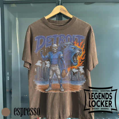 Retro Detroit Football T-Shirt, Vintage Detroit Lions Streetwear Graphic Tee, Gift for Detroit Football Fan