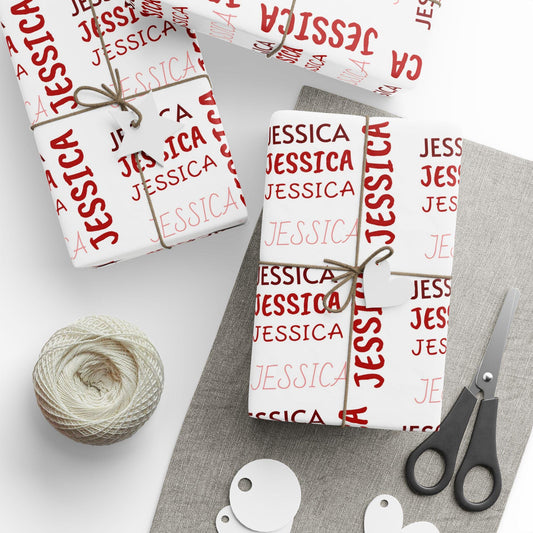 Collage Name Personalized Wrapping Paper, Custom Wrapping Paper, Gifts for Her, Wrapping Paper for Gifts, Custom Gift Wrap, Gift Wrap Roll