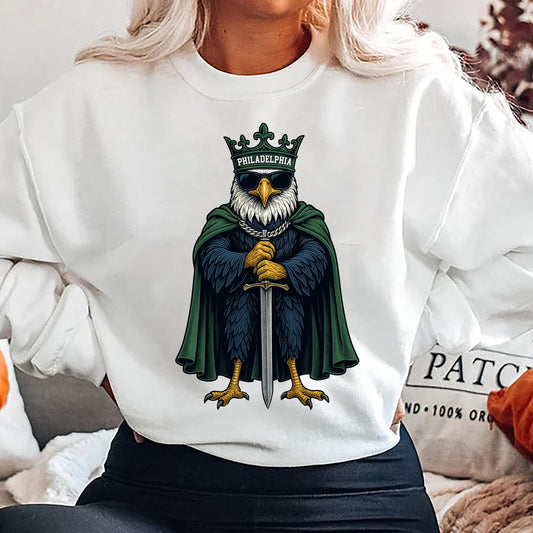Philadelphia King Sweatshirt, Retro Philadelphia Football Shirt, Vintage Style Gift, Vintage Graphic Tee, Philadelphia Fans Shirt