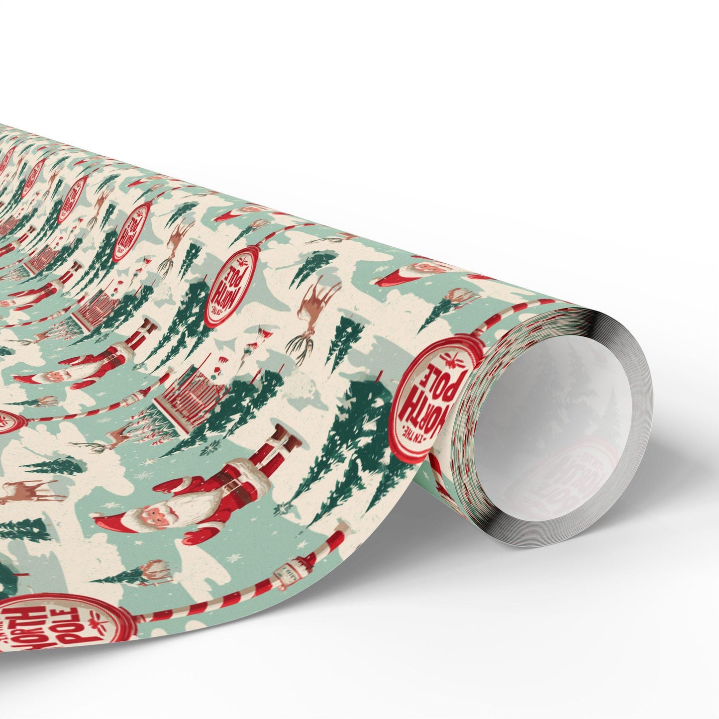 North Pole Wrapping Paper, Christmas Paper Gift Wrap Sheets from Santa, North Pole Newspaper - Holiday Gift Wrap, Xmas Decor
