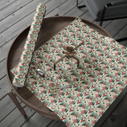 North Pole Wrapping Paper, Christmas Paper Gift Wrap Sheets from Santa, North Pole Newspaper - Holiday Gift Wrap, Xmas Decor
