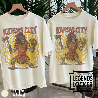 Kansas City Football T-Shirt, Vintage Retro Football Graphic Tee, Old School Sunday Football Shirt, Kansas City Apparel