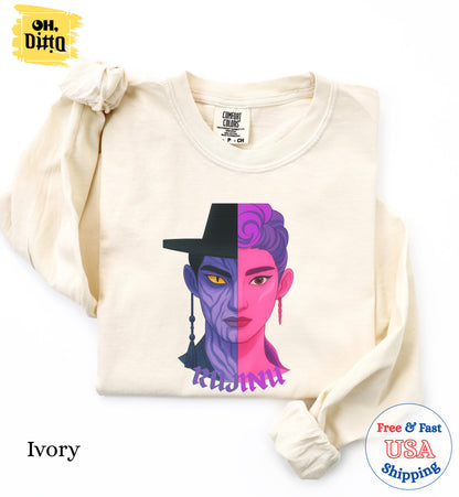 Rujinu Tshirt, Jinu Demon Hunter Tshirt, KPDH Tshirt, Kpop Demon Hunter Tshirt, Huntrix Tee, Rumi Jinu Shirt, Huntrix fan