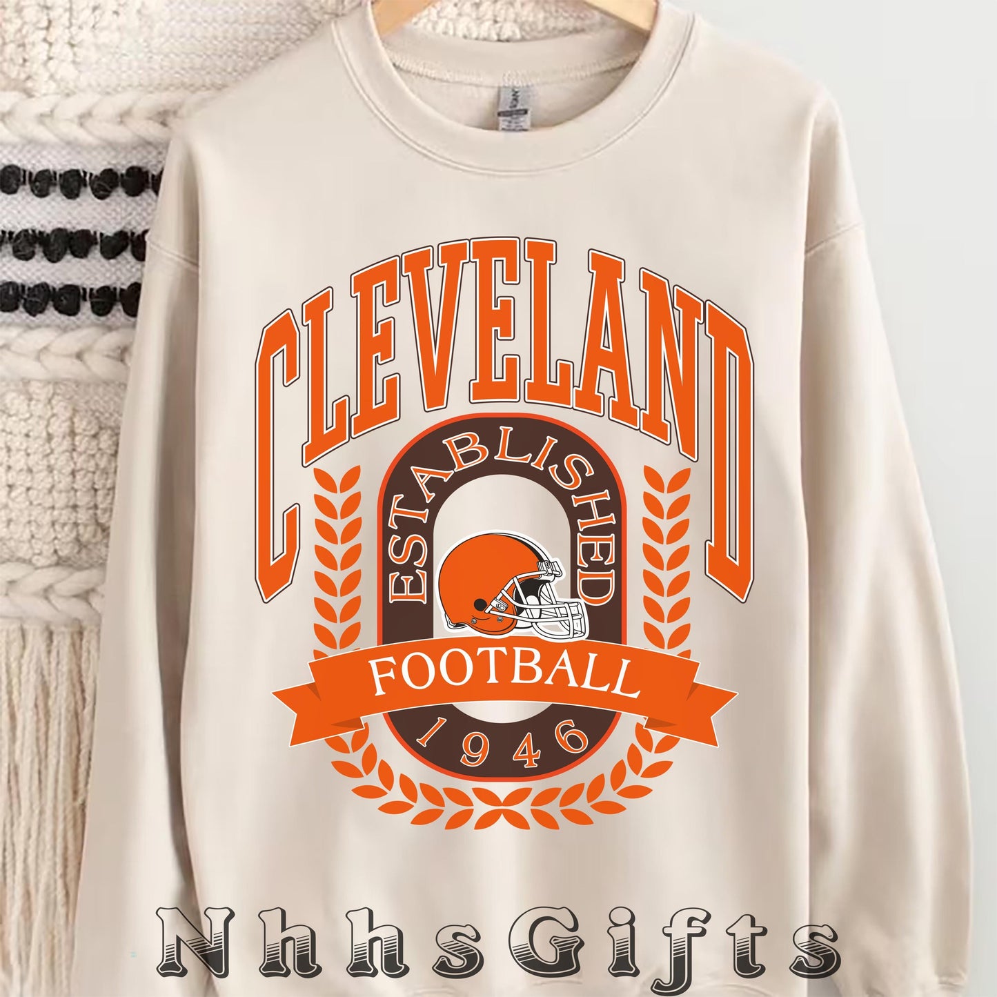 Cleveland Football Retro Style Shirt, Trendy Sweatshirt Cleveland Football Fan Gift, Cleveland Game Day Shirt, Cleveland Sweatshirt
