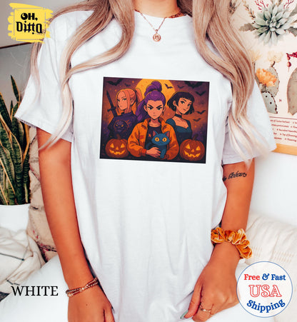 Huntrix Girl Halloween T-Shirt, Spooky Season Shirts, Kpop Mira Shirt, Kpop Demon Hunters Tee, Huntrix Girl T-Shirt, Kpop Movie Fan Gift Tee