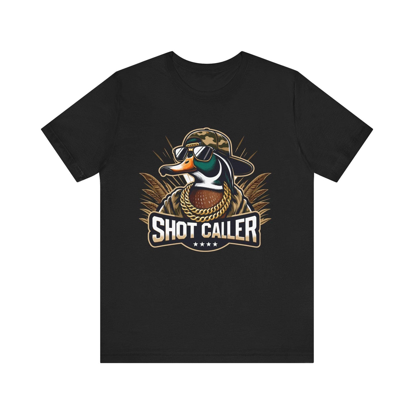 Shot Caller Duck Graphic Tee: Funny Mallard Hunting Shirt