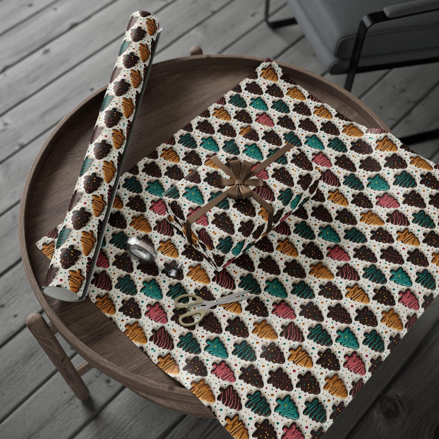 Colorful Christmas Cookie Wrapping Paper: Perfect of Cookie Lovers, Parties, Celebrations, Gift Wrapping Paper and Unique X-mas paper
