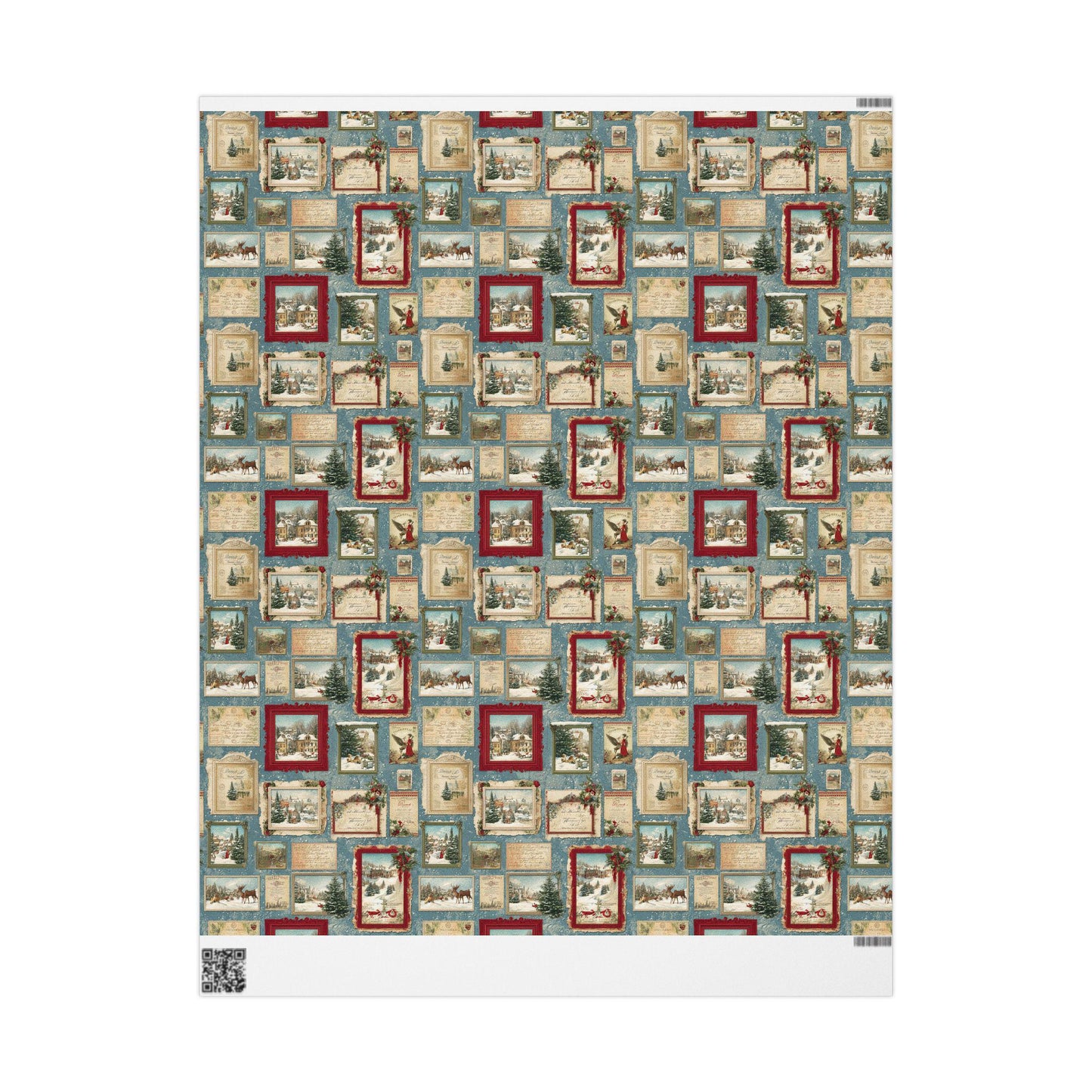 Vintage Christmas Postcard Wrapping Paper Holiday Gift Wrapping Paper Christmas Gift Wrap Xmas Christmas Wrap Paper