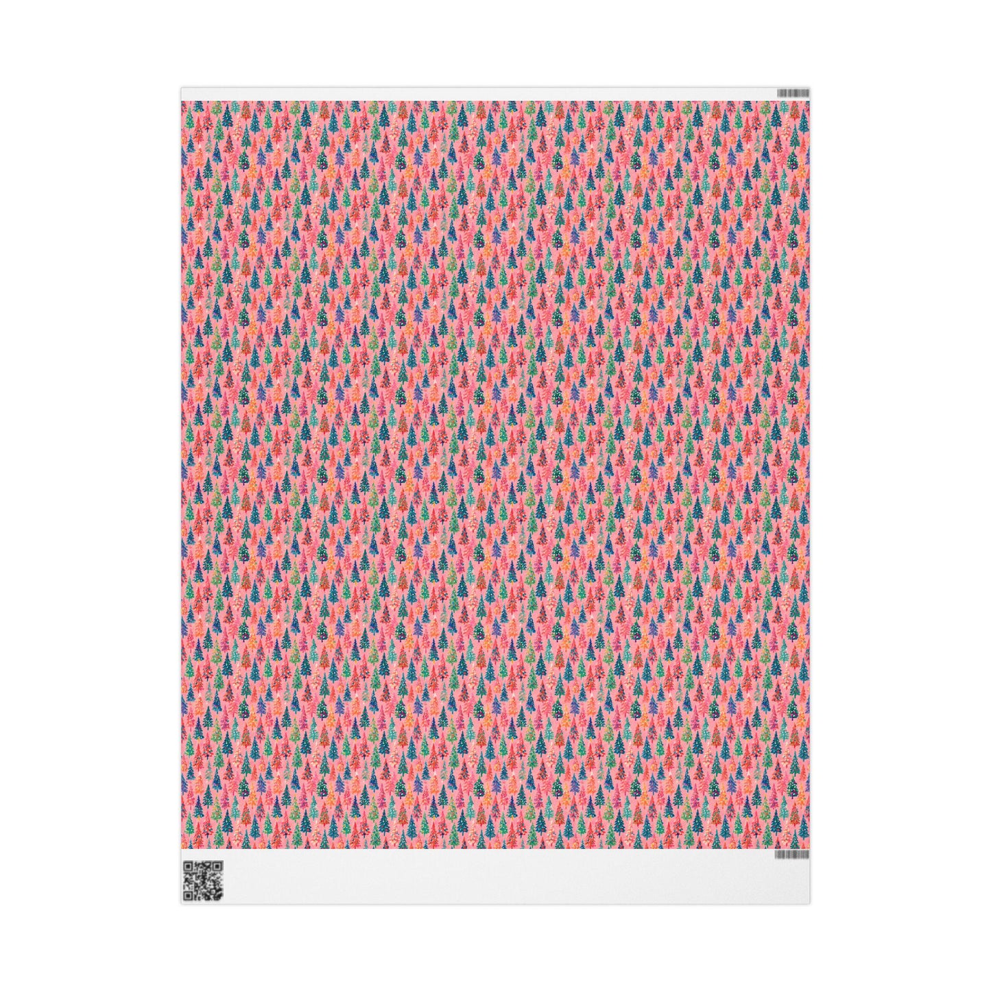 Christmas Wrapping Paper, Preppy Christmas Trees on Pink Wrapping Paper, Christmas Wrap Paper, Pink Christmas Gift Wrap