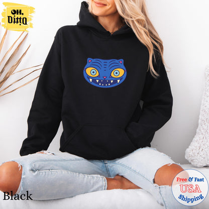 Demon Hunter Tiger Derpy Sweatshirt, Rumi Zoey Huntrix Hoodie, Kpop Saja Boys Hoodie, Derpy Tiger Zoey Hoodie, Hunters Tiger Fan Shirt
