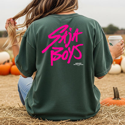 Back Print Saja Boys Kpop Demon Hunters Tshirt, Gift For Women, Saja Boys Huntrix Pin Tee, Mira Tee For Zoey, Demon Hunter Merch, Jinu Tee,