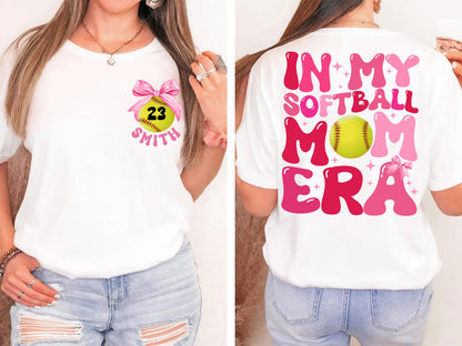 CUSTOM In My Softball Mom Era Sweatshirt, Softball Mom Shirt, Retro Game Day Shirt, Team Mom Gift, In My Era Shirt, Softball Shirt