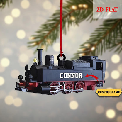 Personalized Locomotive Ornament Gift, Railway Train Holiday Ornament, Railroader Gift,Gift For Train Lovers, Railroader Christmas Ornament