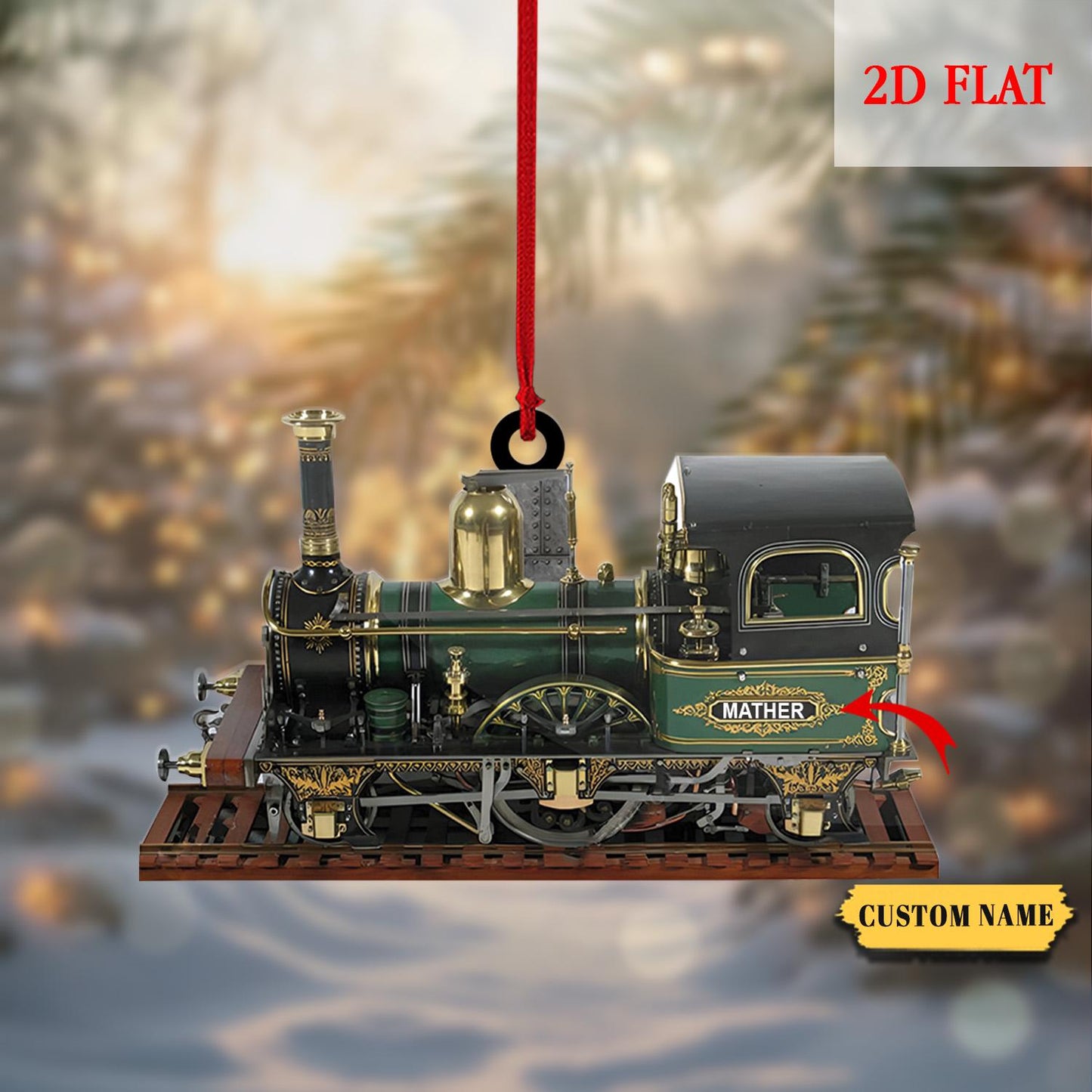 Personalized Locomotive Ornament Gift, Railway Train Holiday Gift, Railroader Gift, Gift For Train Lovers, Railroader Christmas Ornament
