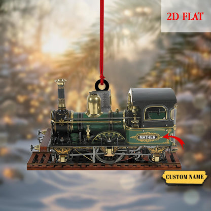 Personalized Locomotive Ornament Gift, Railway Train Holiday Gift, Railroader Gift, Gift For Train Lovers, Railroader Christmas Ornament