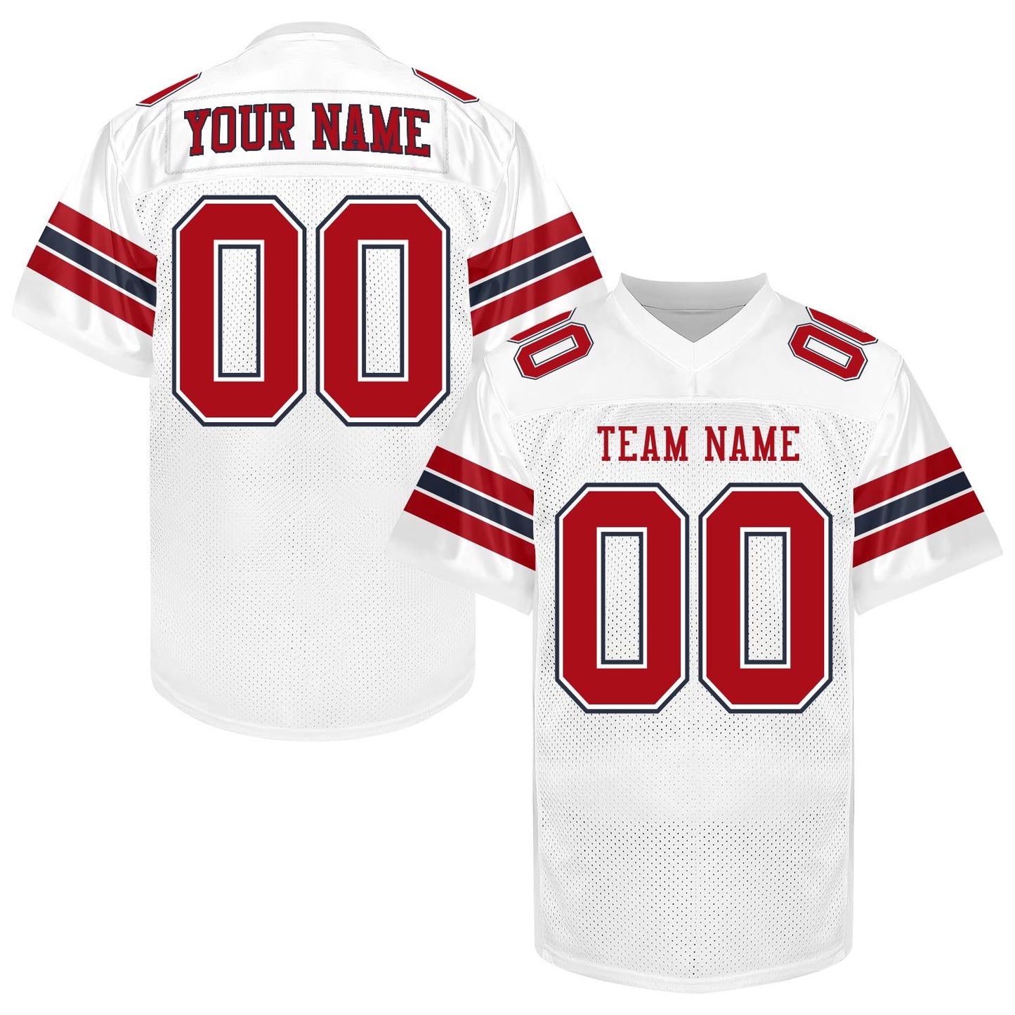 Custom White and Light Blue  Football Jersey Printed Name Number and Logo, Football Shirt Women Men Youth Kids, Sports Football Uniforms