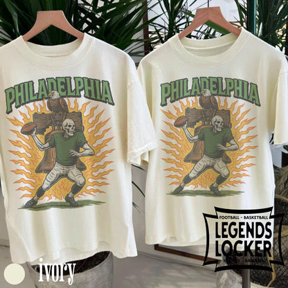 Retro Philadelphia Football T-Shirt, Philly Game Day Graphic Tee, Vintage Eagles Old School Football Shirt, Sunday Football Fan Apparel