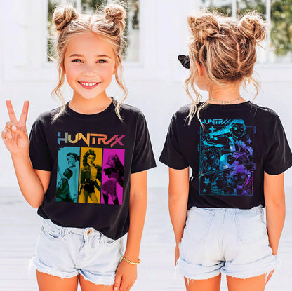 Huntrix T Shirt, Demon Hunters Shirt, Huntrix Girls T Shirt, Mira Rumi Joey Shirt, Demon Hunter Kids Shirt, Gift For Kpop Fan, Kpop Movie