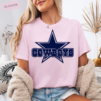 Dallas Football Comfort Colors T-Shirt, Retro Dallas Team Shirt, American Football Shirt, Game Day T-Shirt, Football Lover Shirt, Dallas Fan