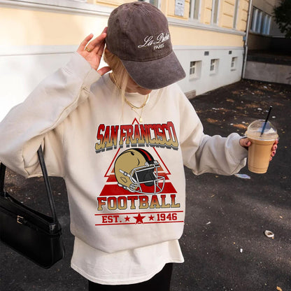 Vintage style San Francisco Football sweatshirt,Football shirt, San Francisco football Crewneck , Game day Football,American football tee