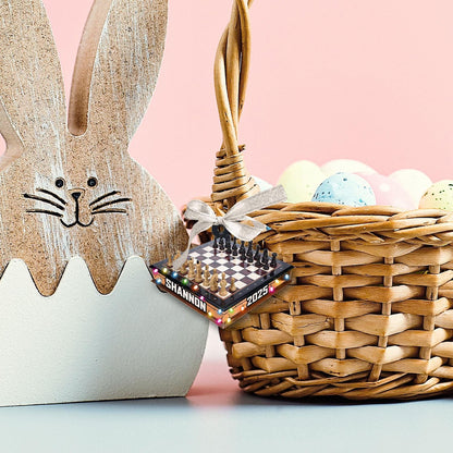 Personalized Chess Board Ornament, Custom Chess Player Gift, Chess Lover Christmas Decor, Chess Club Gift