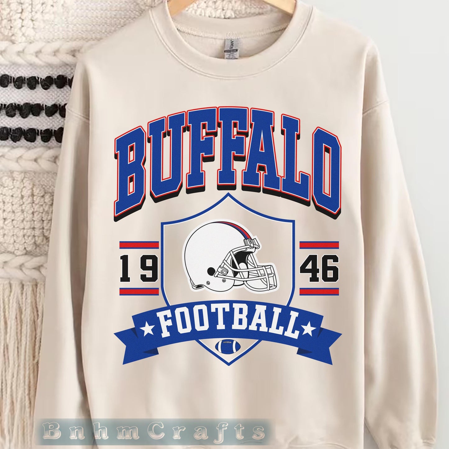 Buffalo Potato Football Sweatshirt, Retro Sports Fan Shirt, Trendy Game Day Gift Tee, Buffalo Mascot Sweatshirt, Buffalo Football Fan Shirt