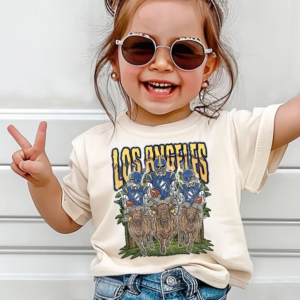 Los Angeles Football Skull Vintage Shirt, Gift For Fan Football Game Day Unisex Shirt
