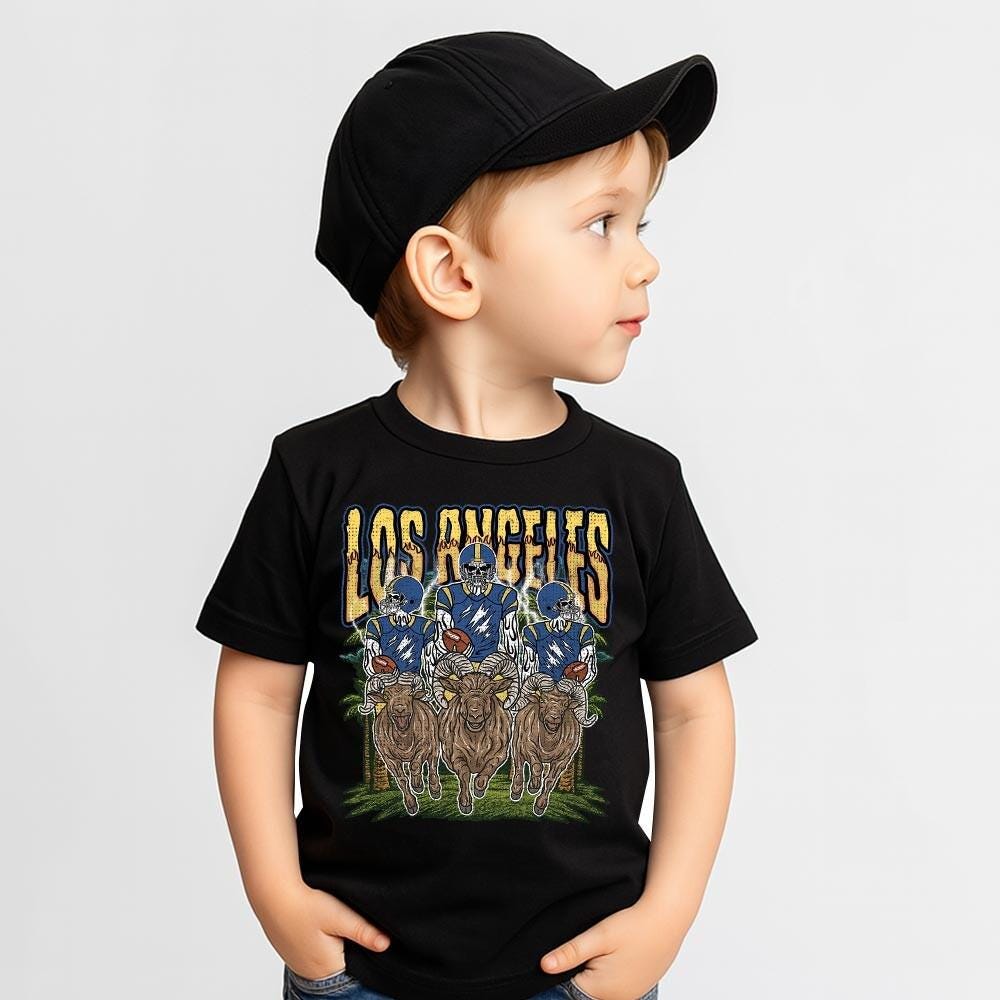 Los Angeles Football Skull Vintage Shirt, Gift For Fan Football Game Day Unisex Shirt