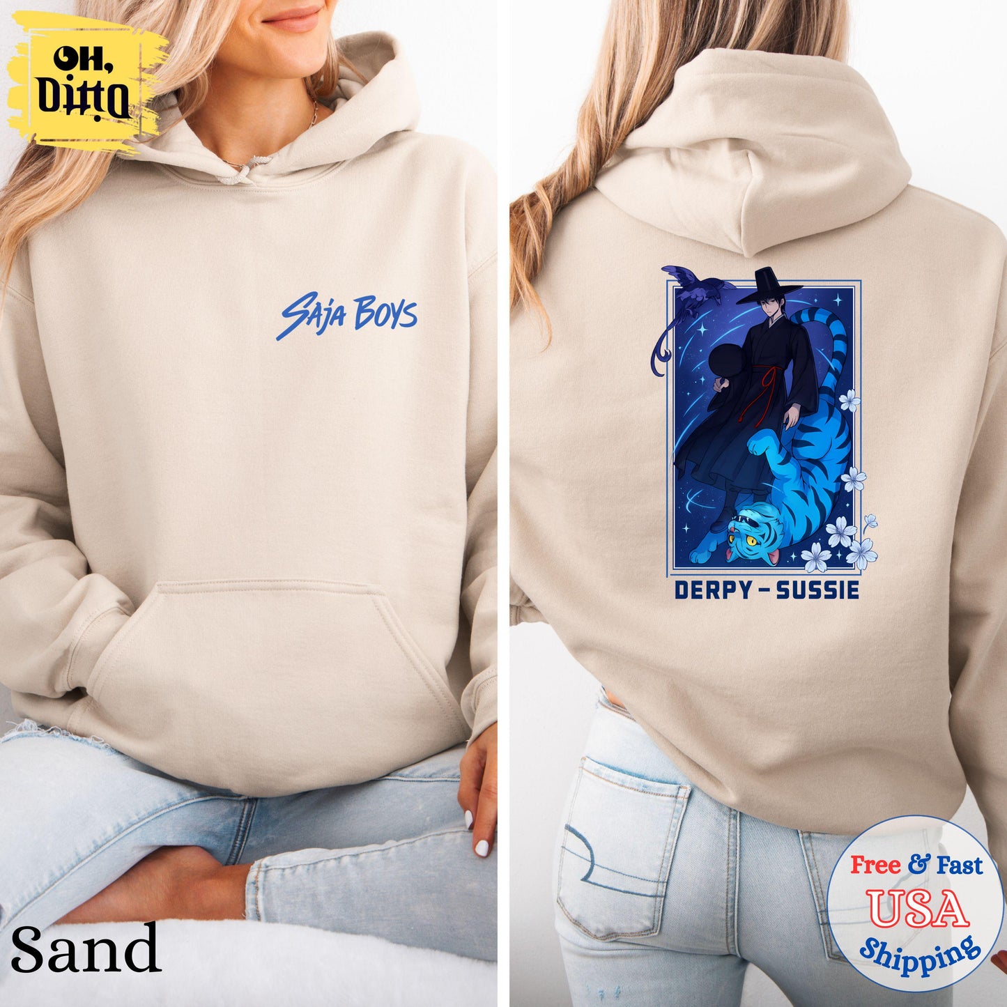 Saja Boys Kpop Demon Hunters Hoodie, Jinu Derpy Sussie Shirt, Anime Lowers Shirt, Gift for Kpop Fan, School Shirt Designs
