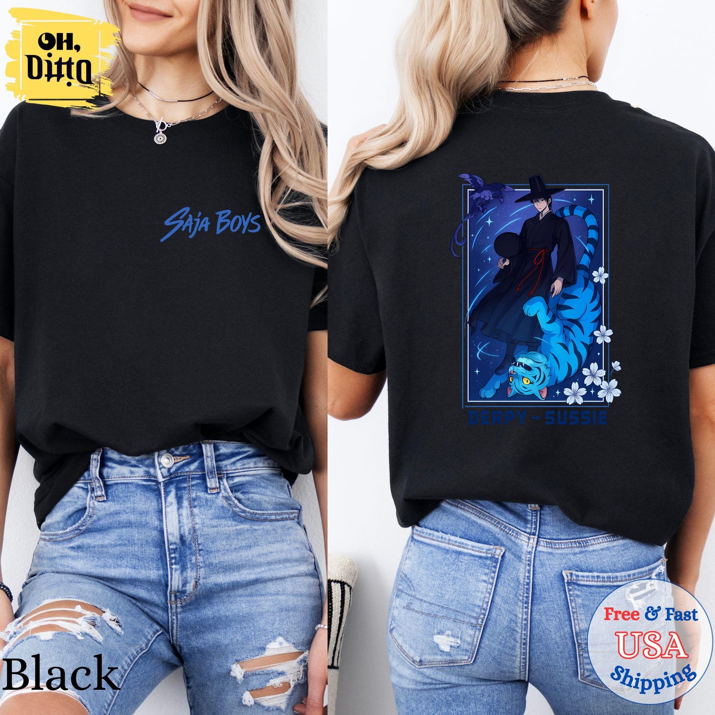Saja Boys Kpop Demon Hunters Hoodie, Jinu Derpy Sussie Shirt, Anime Lowers Shirt, Gift for Kpop Fan, School Shirt Designs