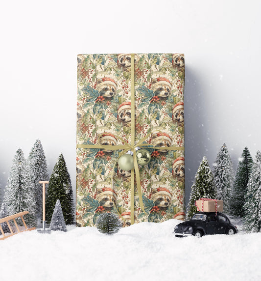 Racoon Wrapping Paper Cute and Whimsical Forest Animal Gift Wrap for Birthday Party Baby Shower Present Packaging #14
