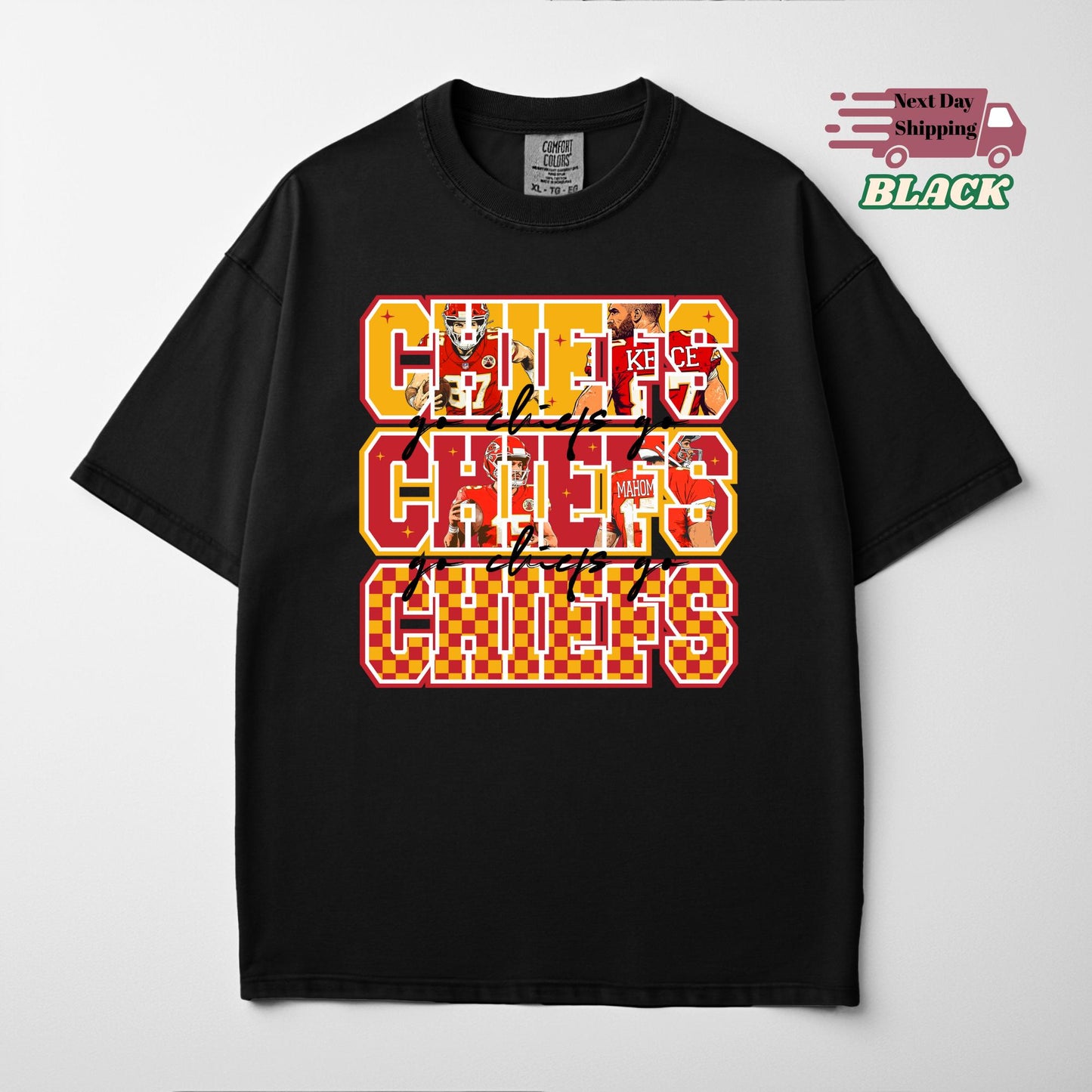 Comfort Colors KC Football Shirt: Chiefs Kingdom Apparel