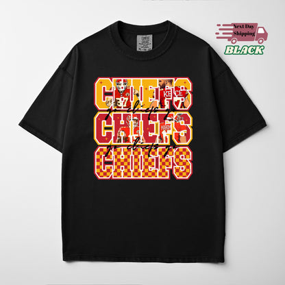 Comfort Colors KC Football Shirt: Chiefs Kingdom Apparel