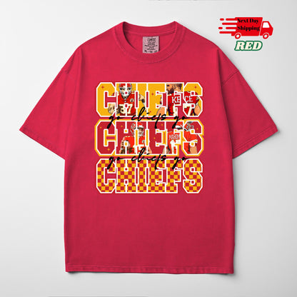 Comfort Colors KC Football Shirt: Chiefs Kingdom Apparel