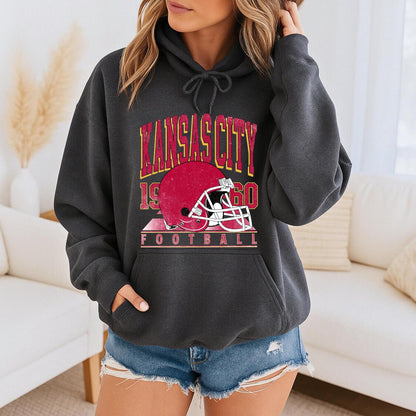 Vintage Kansas City Football 90s Style Shirt, Kansas City Football Crewneck Sweatshirt, Football Shirt, Kansas City Fan Gifts