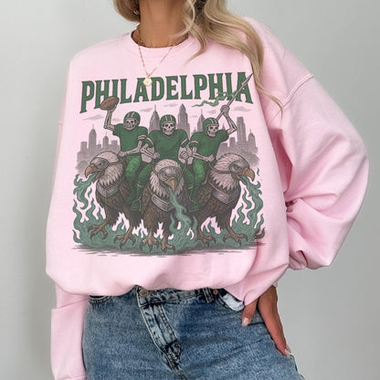 Vintage Philadelphia Eagles Sweatshirt, Retro Philly Football Crewneck, Old School Game Day Apparel, Philly Fan Shirt