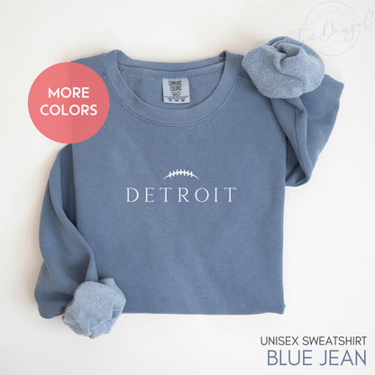 Detroit Football Retro 90s Style Sweatshirt, Game Day Shirt, Detroit Football Shirt, Sunday Football Shirt, Detroit Crewneck Tee