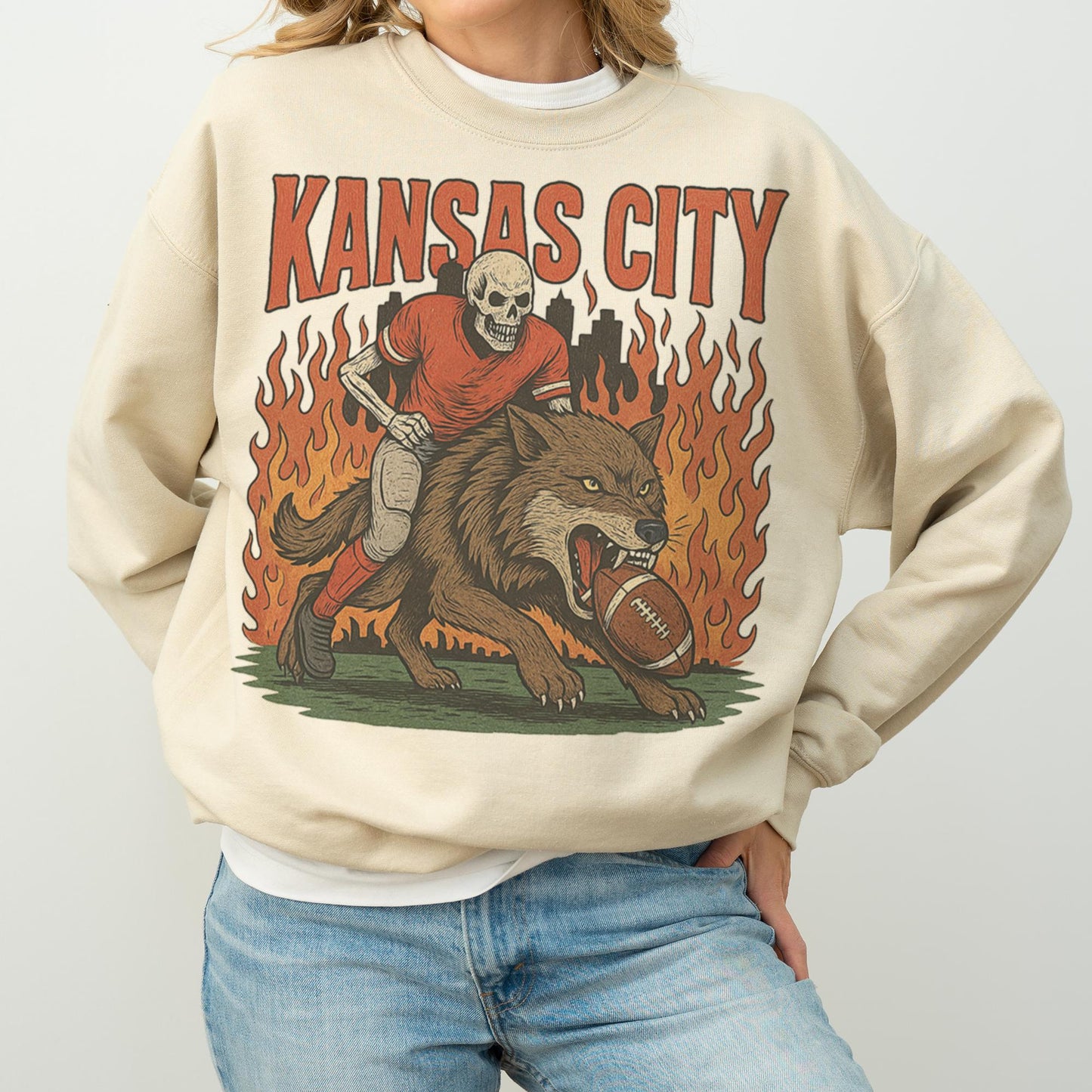 Kansas City Football 90s Style Shirt, Kansas City Football Crewneck Sweatshirt, Retro Football Shirt, Kansas City Fan Gifts