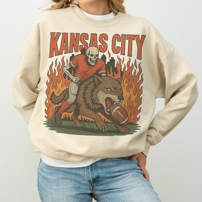 Kansas City Football 90s Style Shirt, Kansas City Football Crewneck Sweatshirt, Retro Football Shirt, Kansas City Fan Gifts